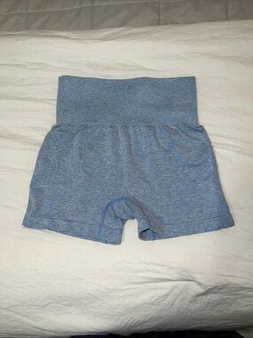 Amazon Women’s High-Waist Bike Shorts - Light Blue Heather